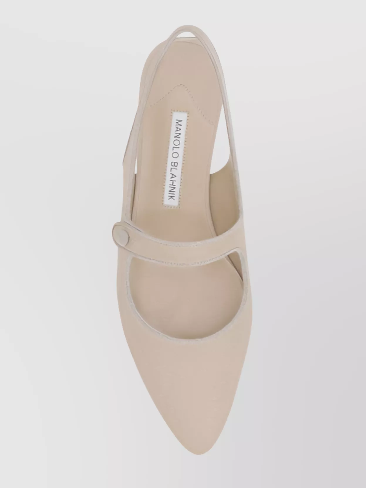 Manolo Blahnik Campariflatsli Leather Pointed Toe Ballerinas