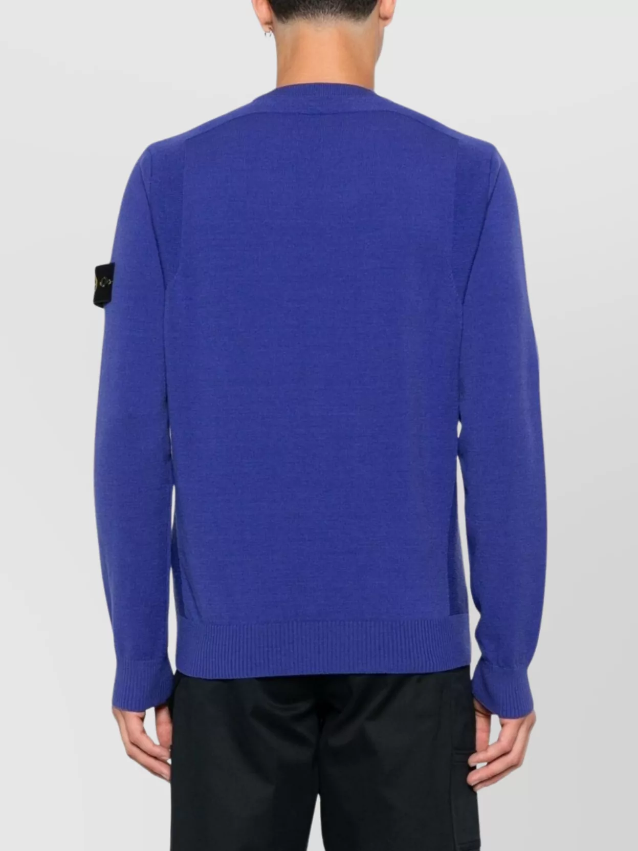 Stone Island Sleeve Badge Crew Neck Sweater