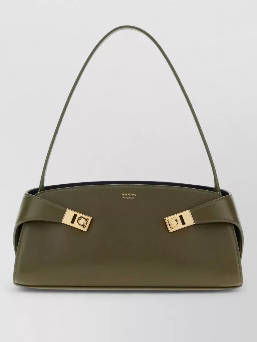Ferragamo Hug Pouch Leather Clutch Bag