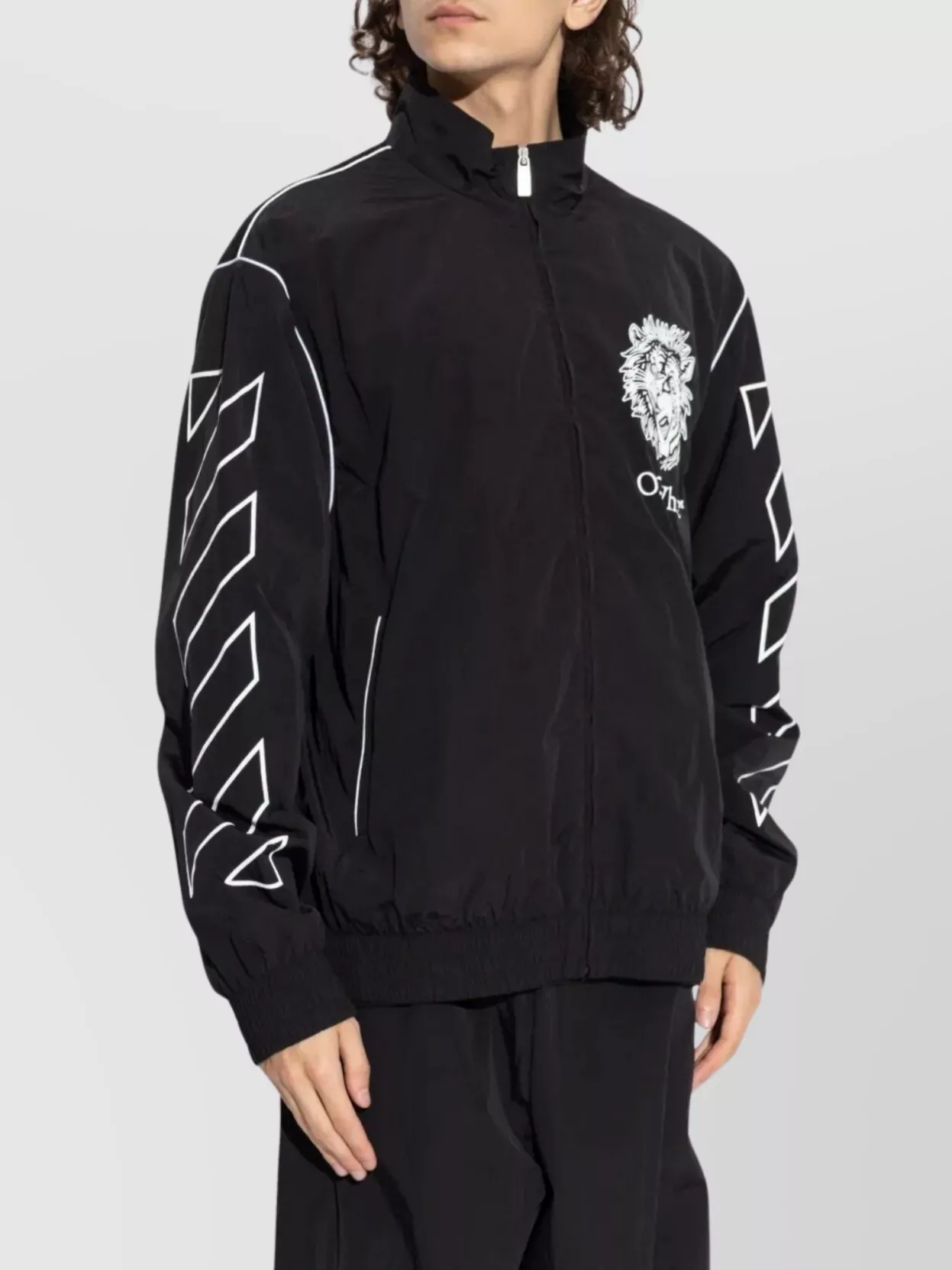 Off-White Nylon Tracktop Graphic Print Design