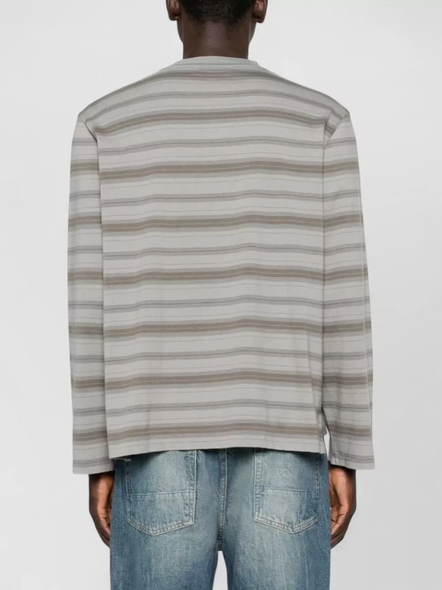 Our Legacy Striped Organic Cotton Crewneck T-Shirt