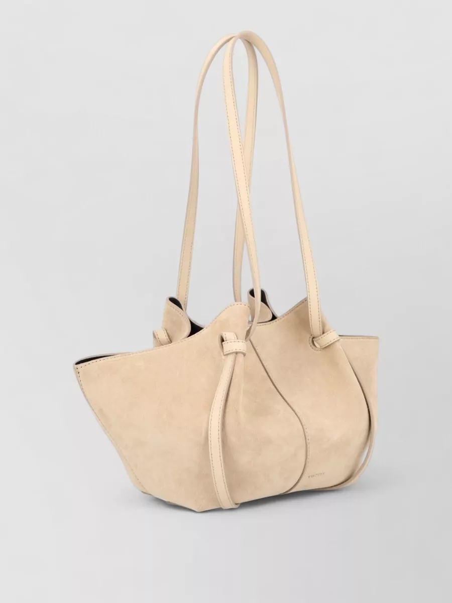 Yuzefi Mochi Shoulder Bag Soft Structure Long Handles In Brown