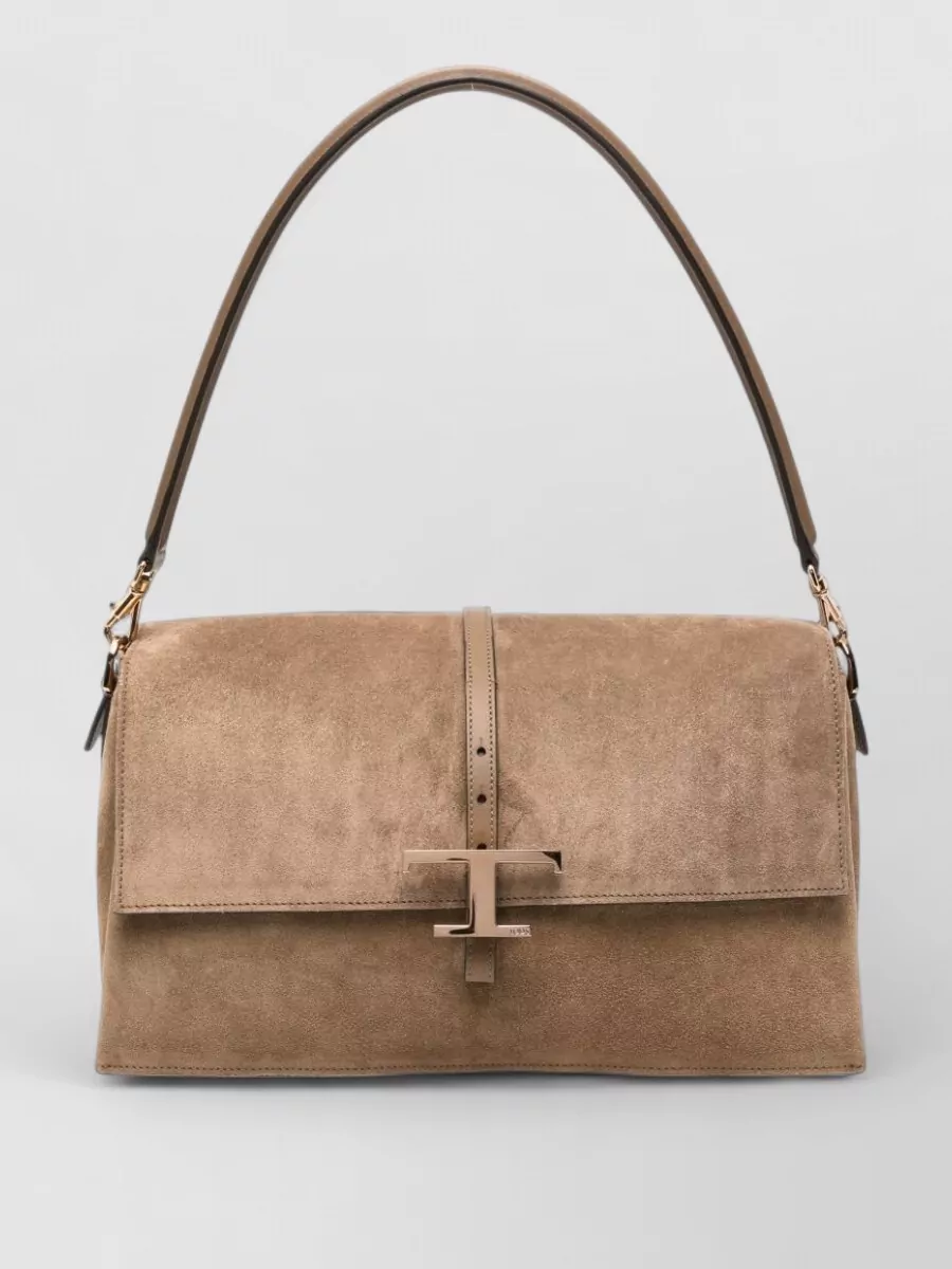 Tod's t timeless suede clutch bag
