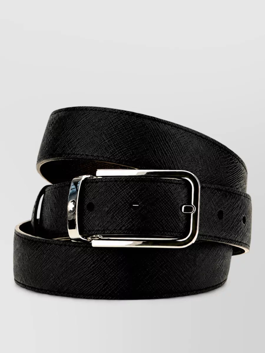 Montblanc leather reversible belt