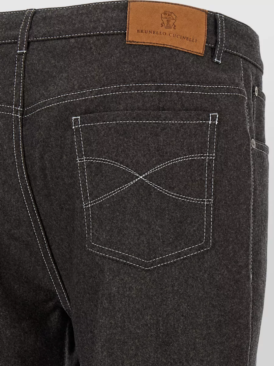 Brunello Cucinelli Virgin Wool Straight-Leg Trousers
