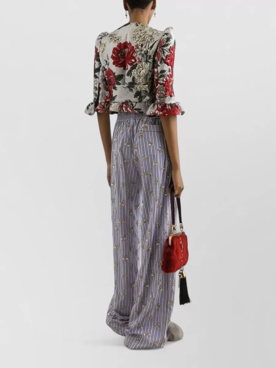Dolce&Gabbana Silk Cropped Jacquard Jacket
