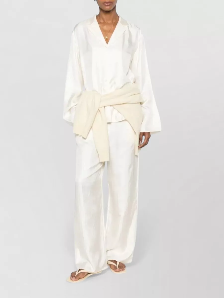 Totême Monogram Silk Pyjama Top