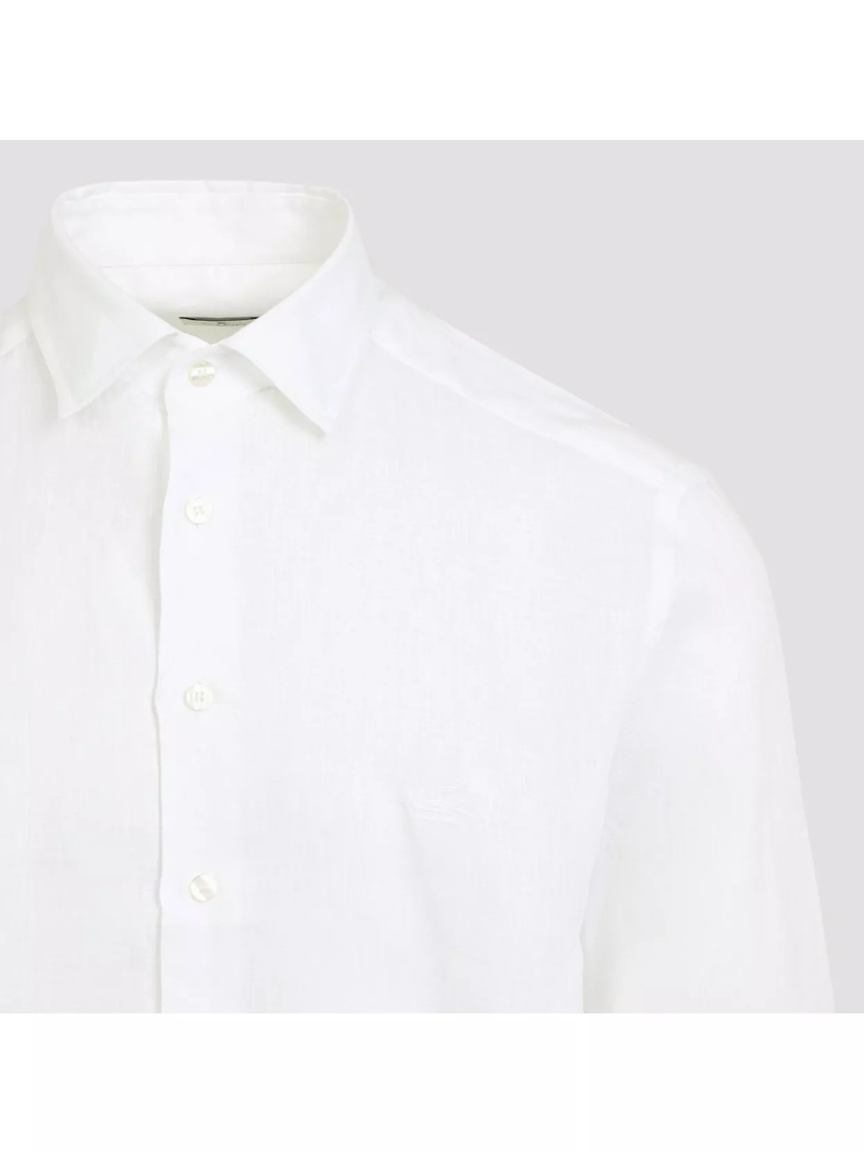Etro Straight Shirt Long Sleeves Button Down Collar In White