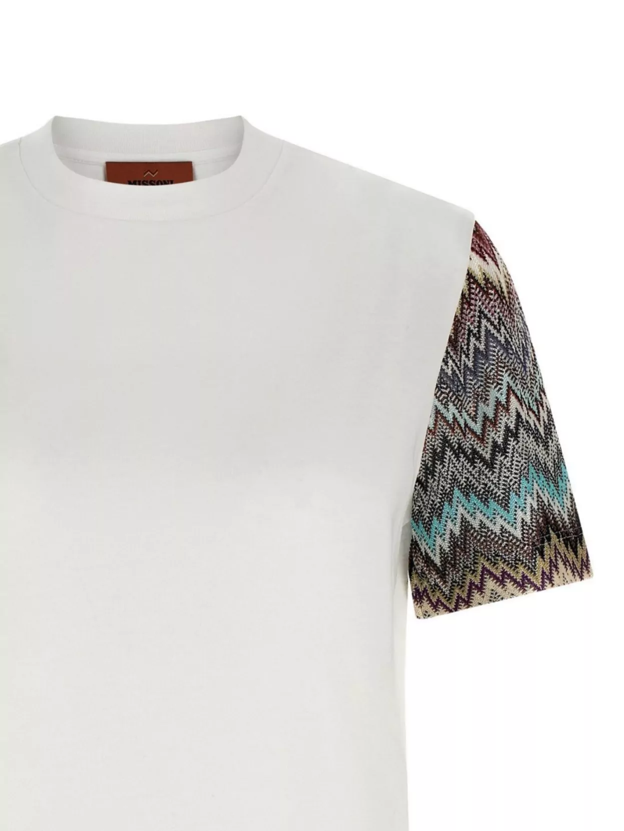 Missoni Short Sleeve T-shirt With Snake Pattern Insert In White