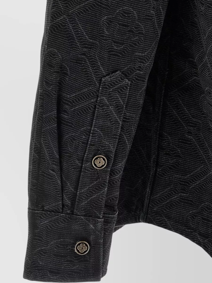 Casablanca Monogram Denim Shirt Long Sleeve Buttons
