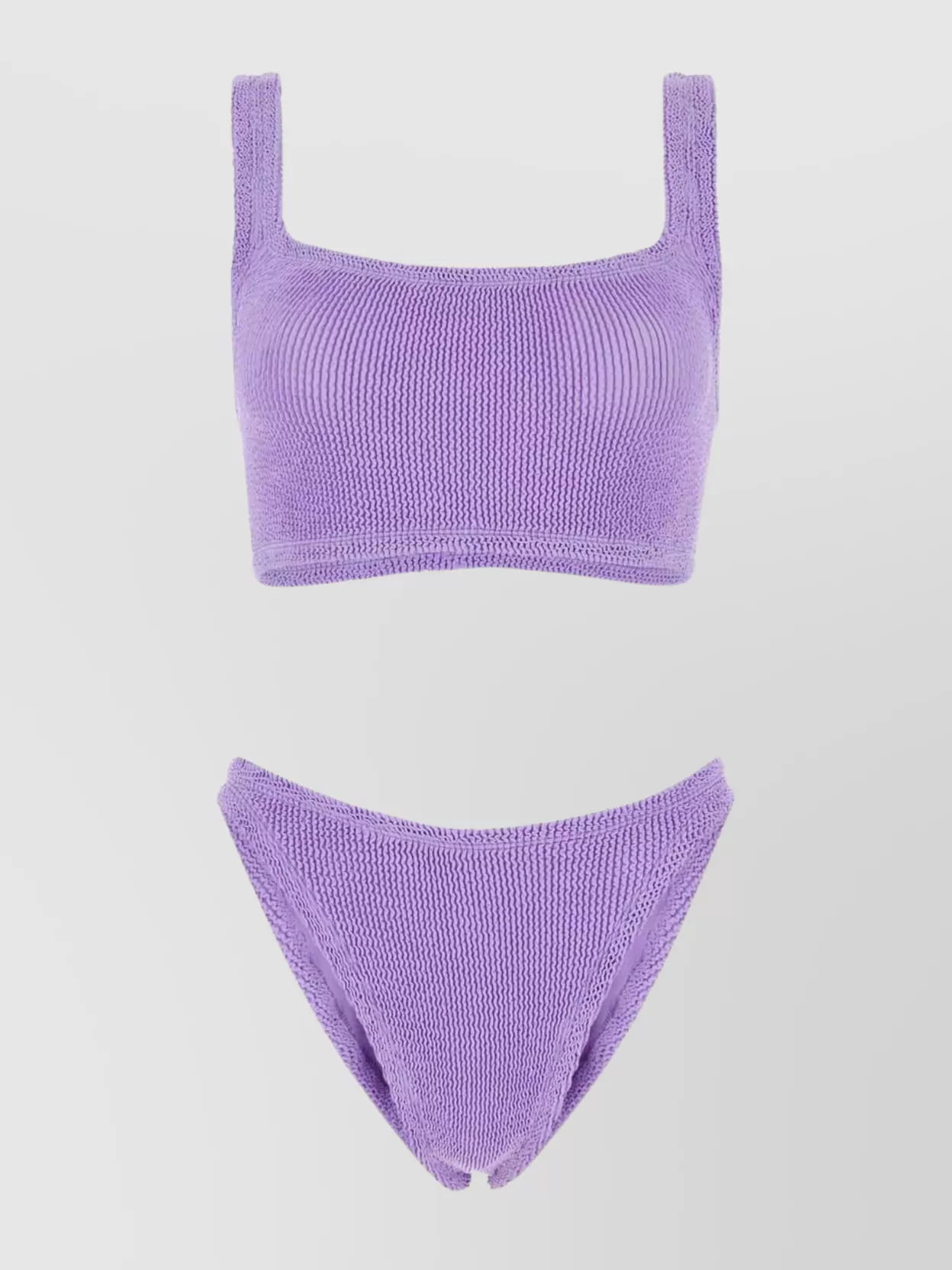 Hunza G Xandra Bikini Top And High-leg Bottoms In Purple