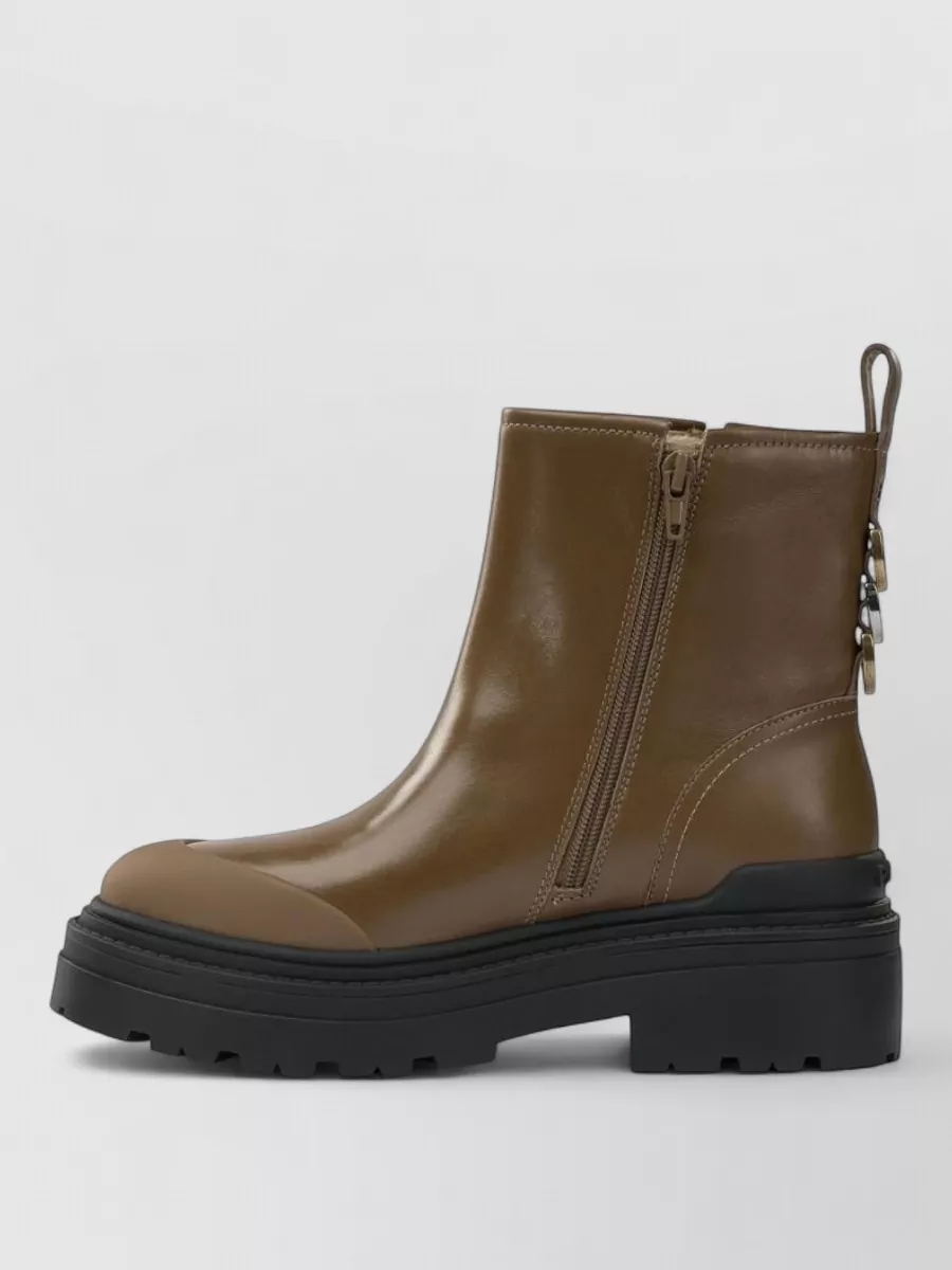 Pinko Leather Ankle Boots