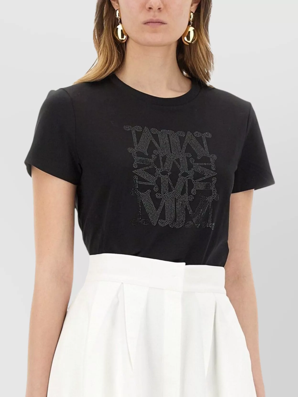 Max Mara Graphic Print Crew Neck Short Sleeve Top