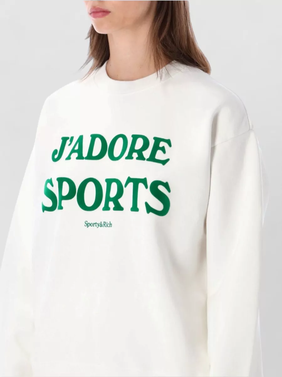 Sporty & Rich Cotton Crew Neck Sweatshirt