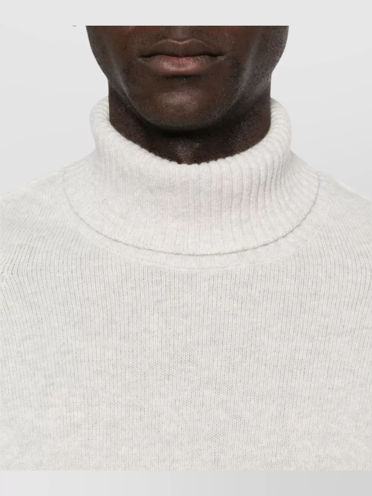 C.p. Company Wool Turtleneck Sweater Featuring Arm Patch