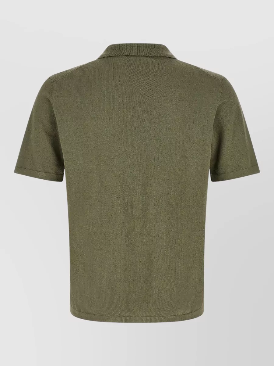 Roberto Collina Knitted Short-Sleeve Polo Shirt