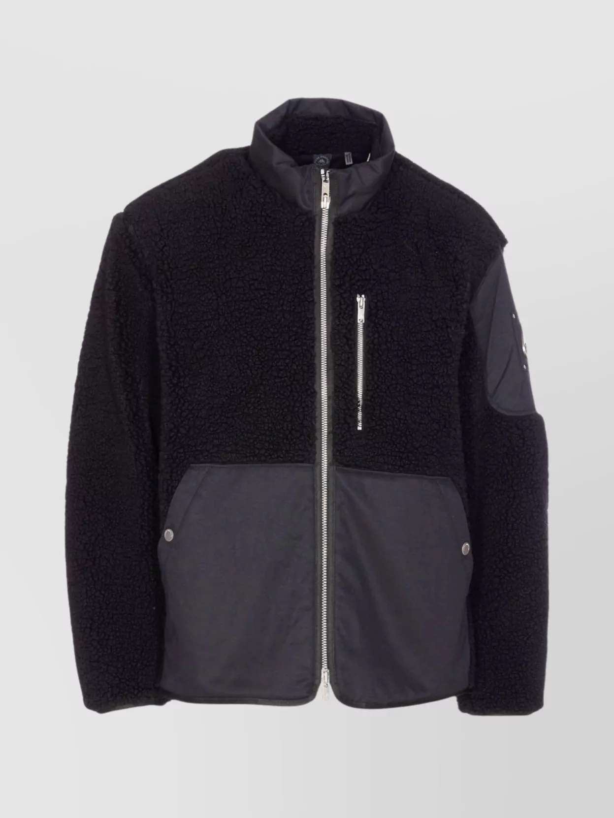 Moose Knuckles High Neck Down Jacket Pockets In Black
