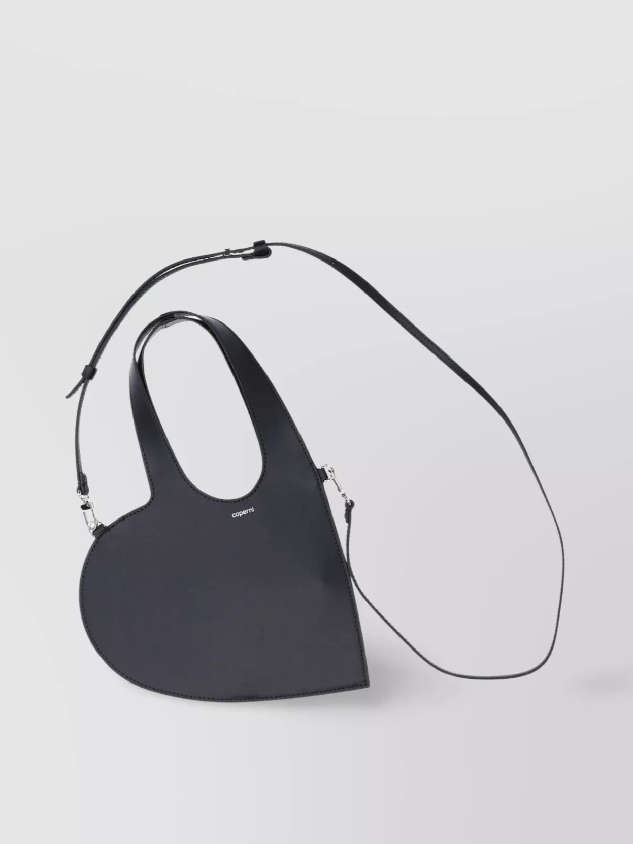 Coperni Heart Shape Top Handle Shoulder Bag In Black