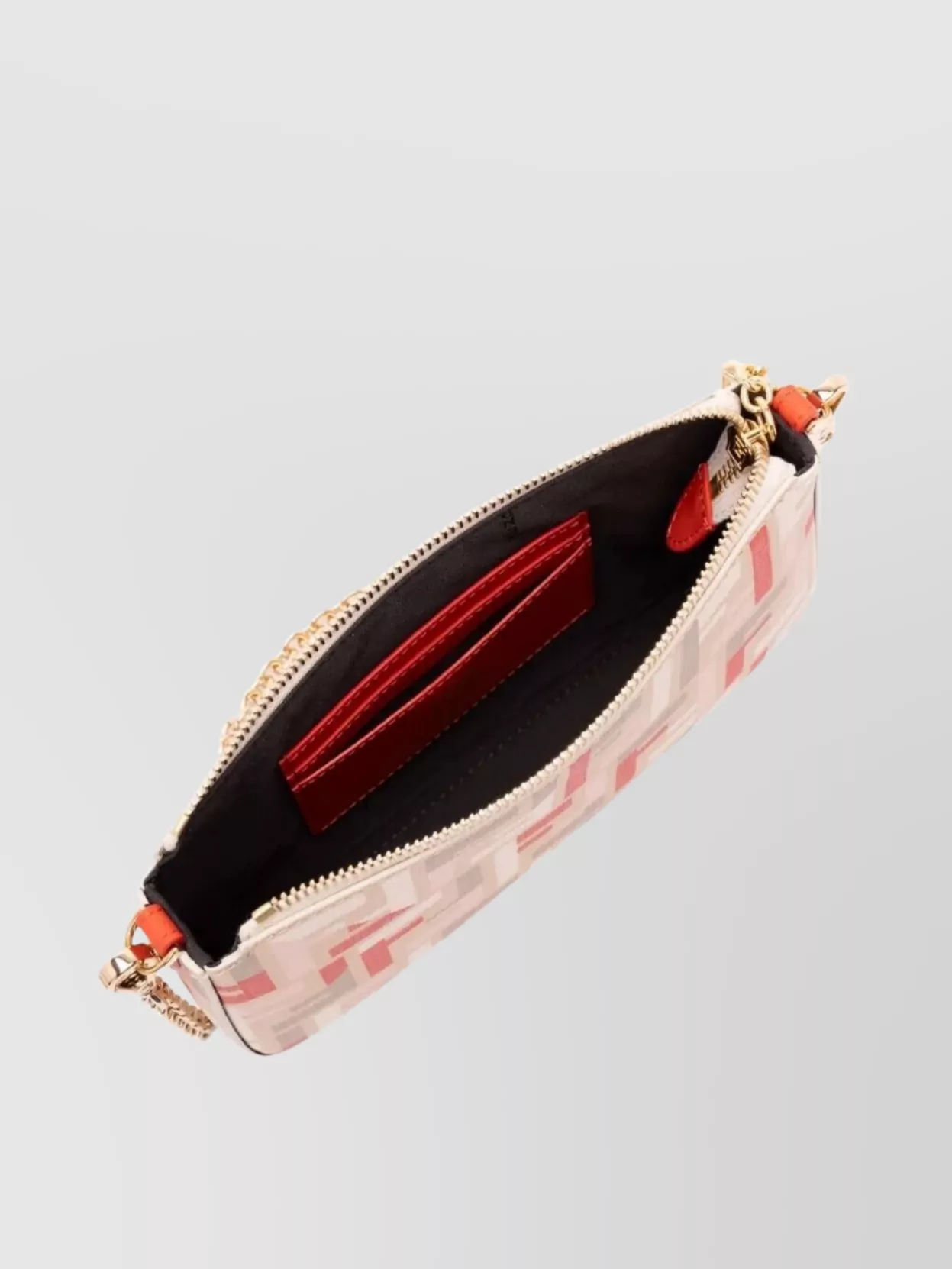 Fendi Jacquard Fabric Baguette Pouch Chain