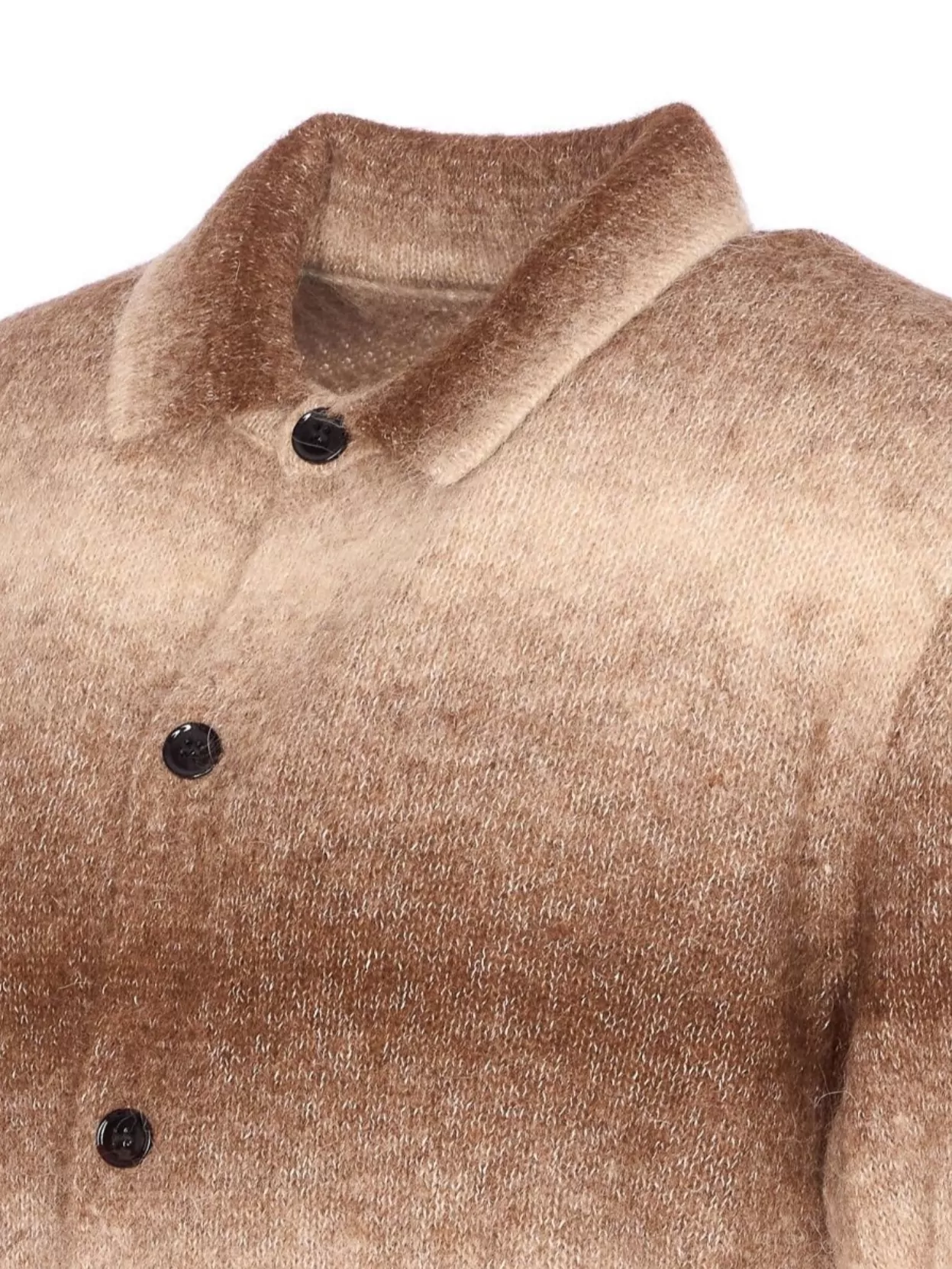 Nn.07 Collared Gradient Knitwear With Ribbed Cuffs And Hem