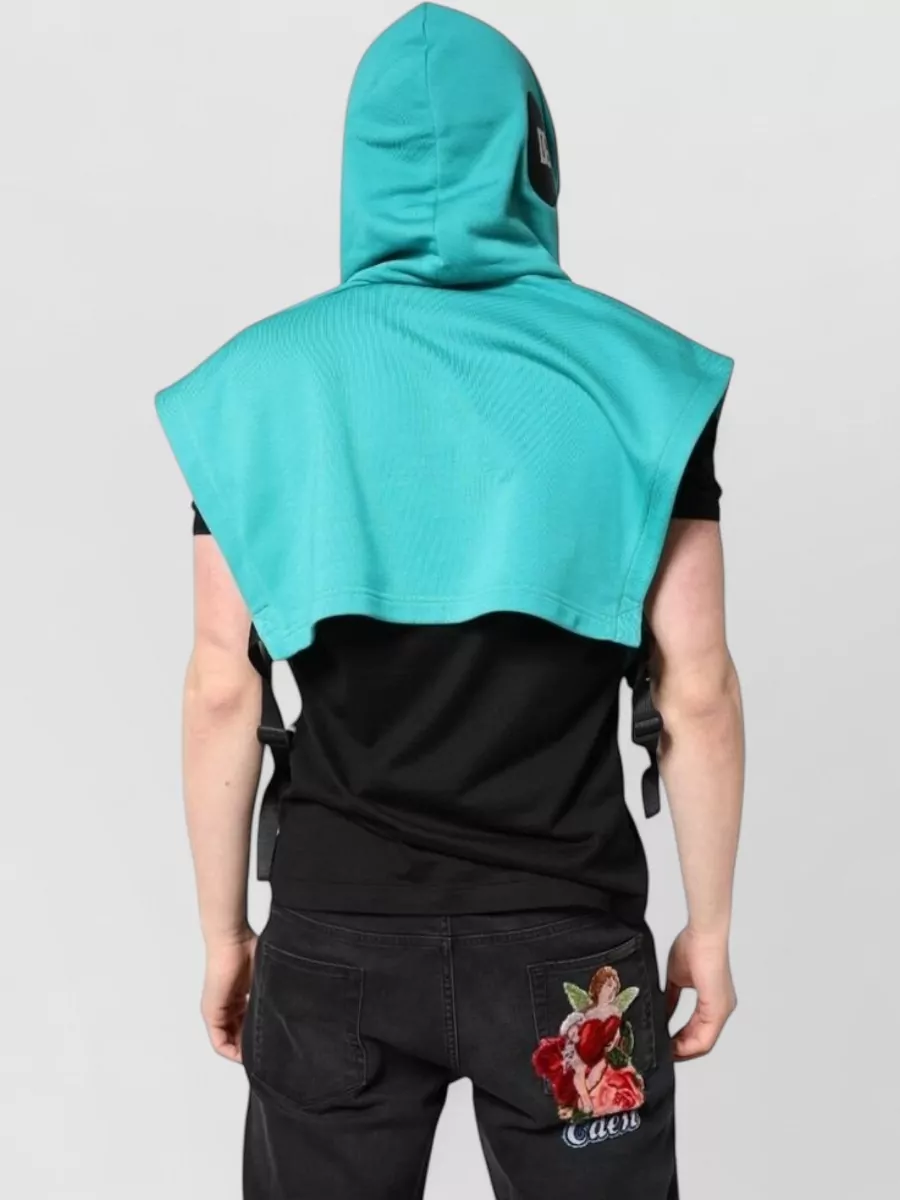 Dolce&Gabbana Cotton Hooded Short-Sleeve Sweater