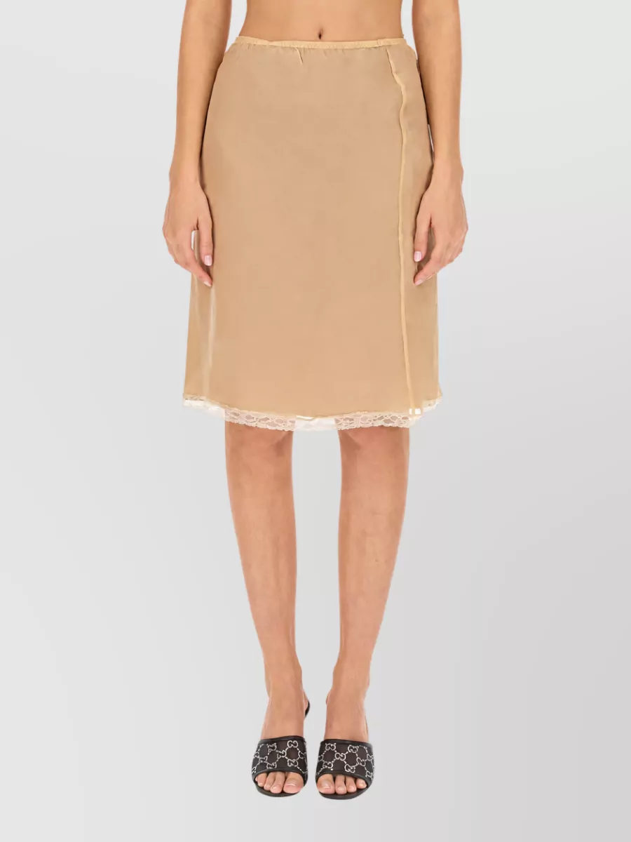 Gucci silk chiffon skirt
