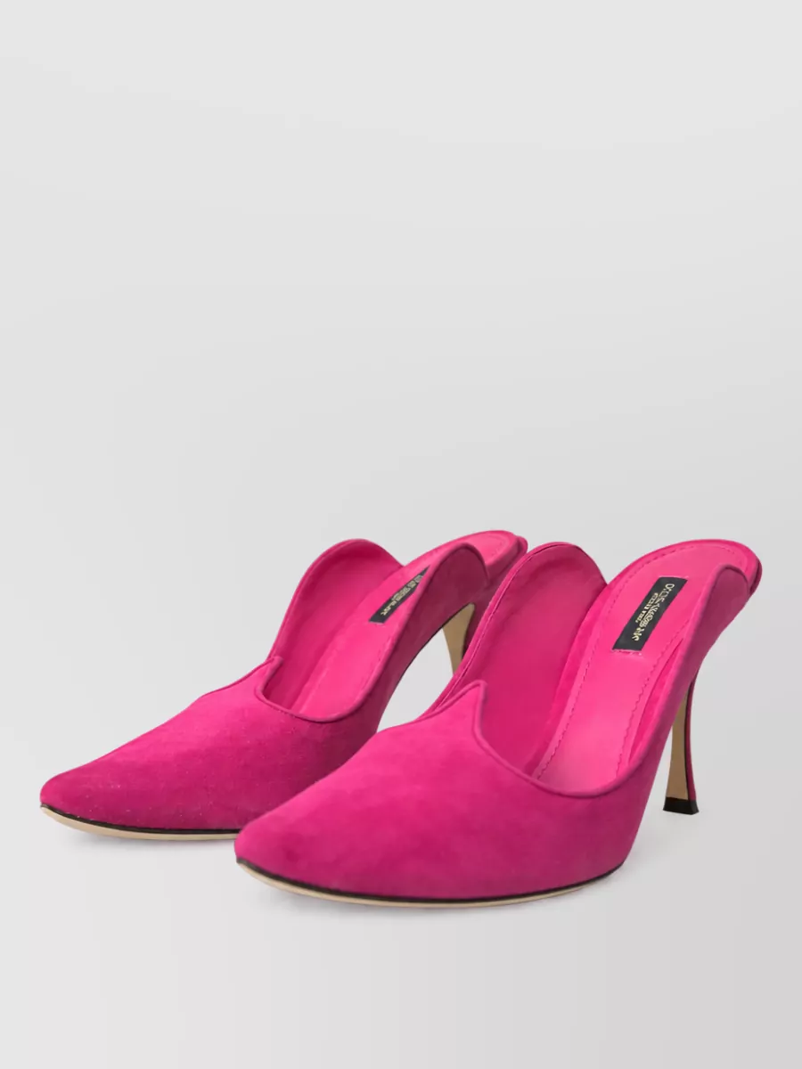 Dolce&Gabbana suede leather high-heel mules