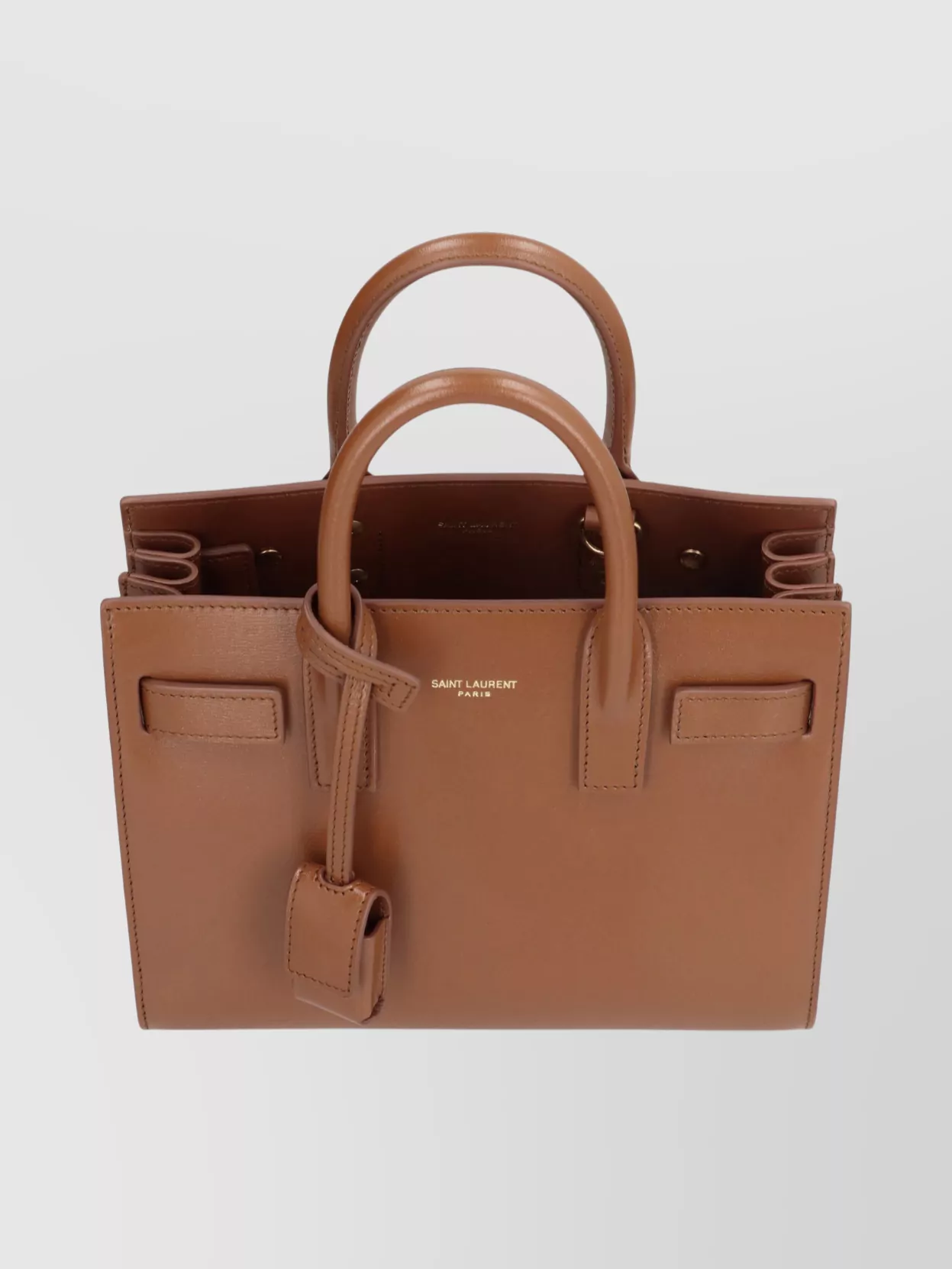 Saint Laurent Leather Cross-Body Handbag Adjustable Strap