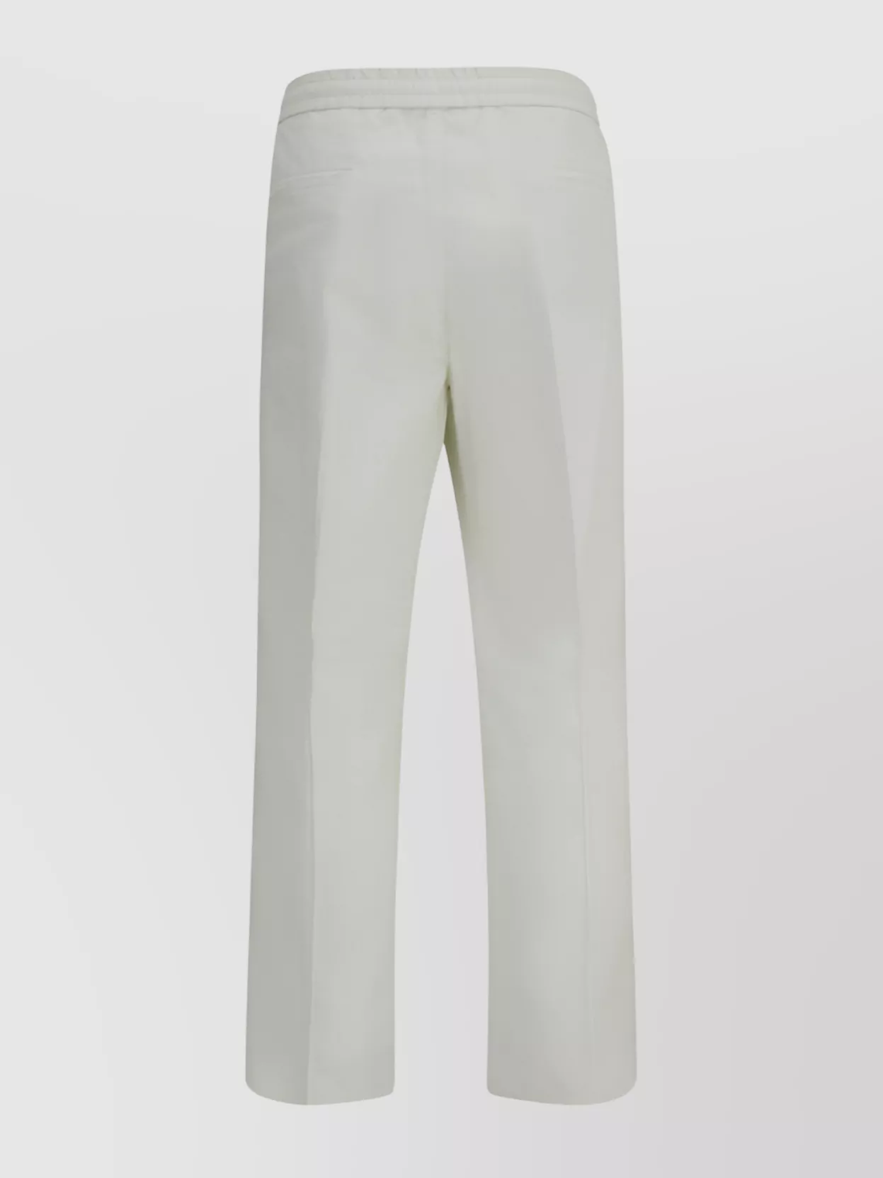 Brunello Cucinelli Men White Linen And Cotton Leisure Fit Trousers