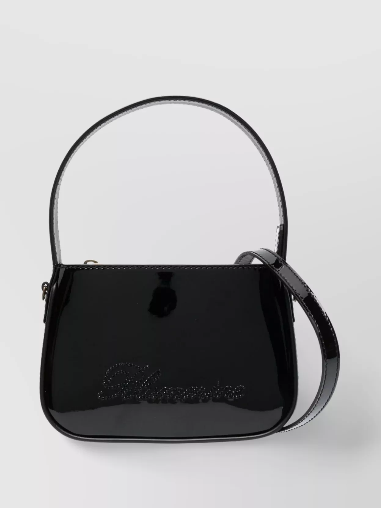 Blumarine Crystal Embellished Mini Patent Leather Bag