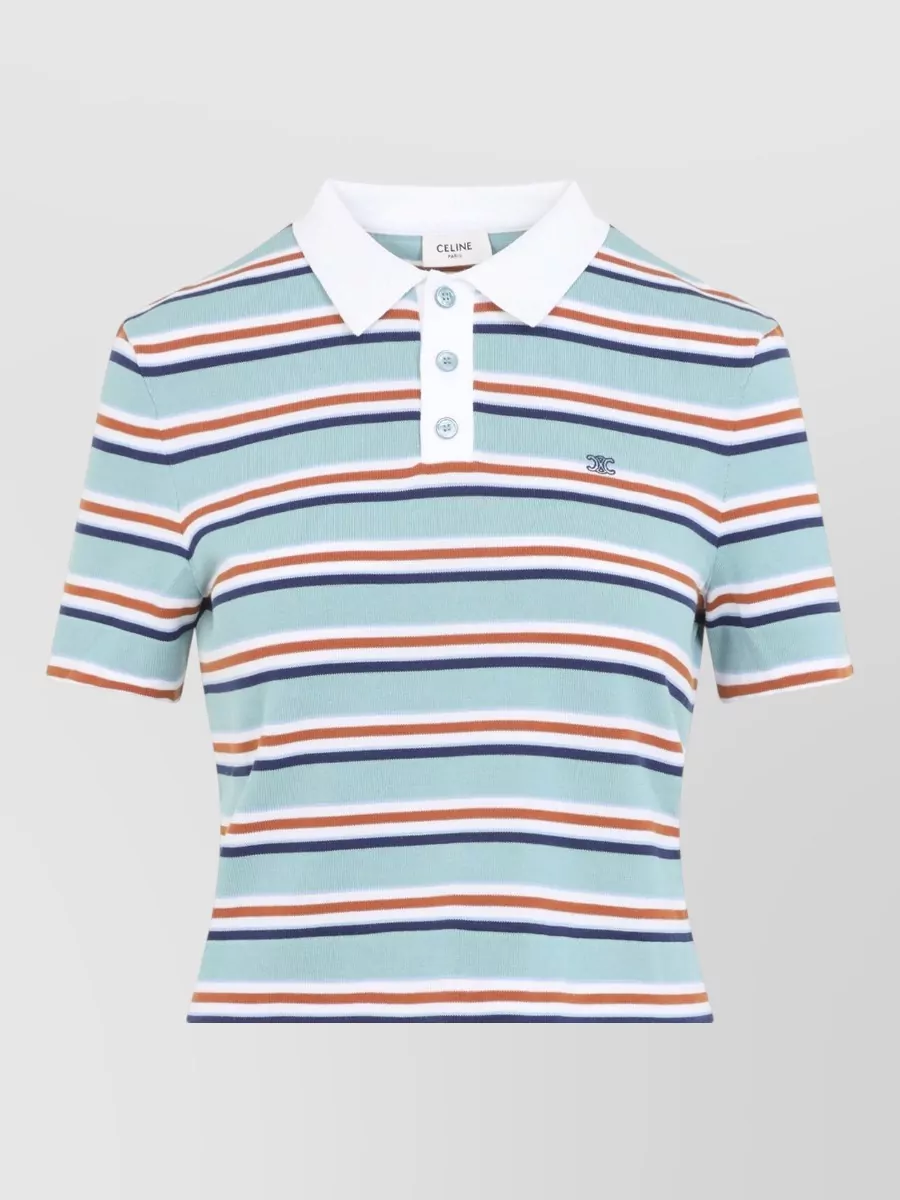 Celine Cotton Polo Sweater