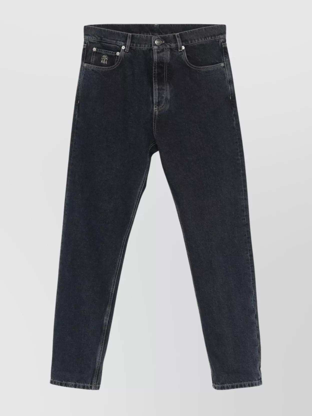 Brunello Cucinelli Five-pocket Denim Jeans With Belt Loops In Blue