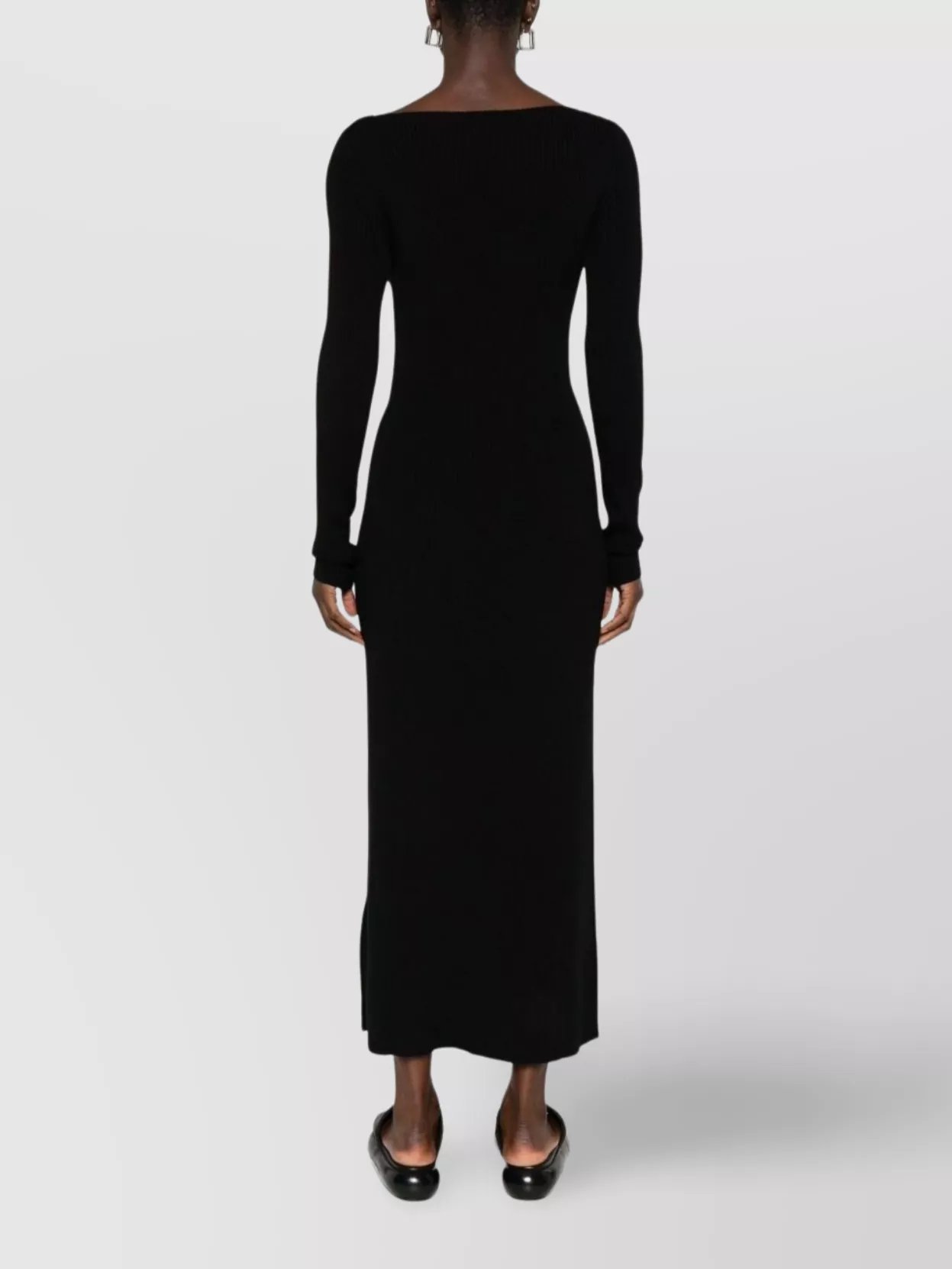 Diesel Ribbed Knit Midi Dress With Cut-Out Detail