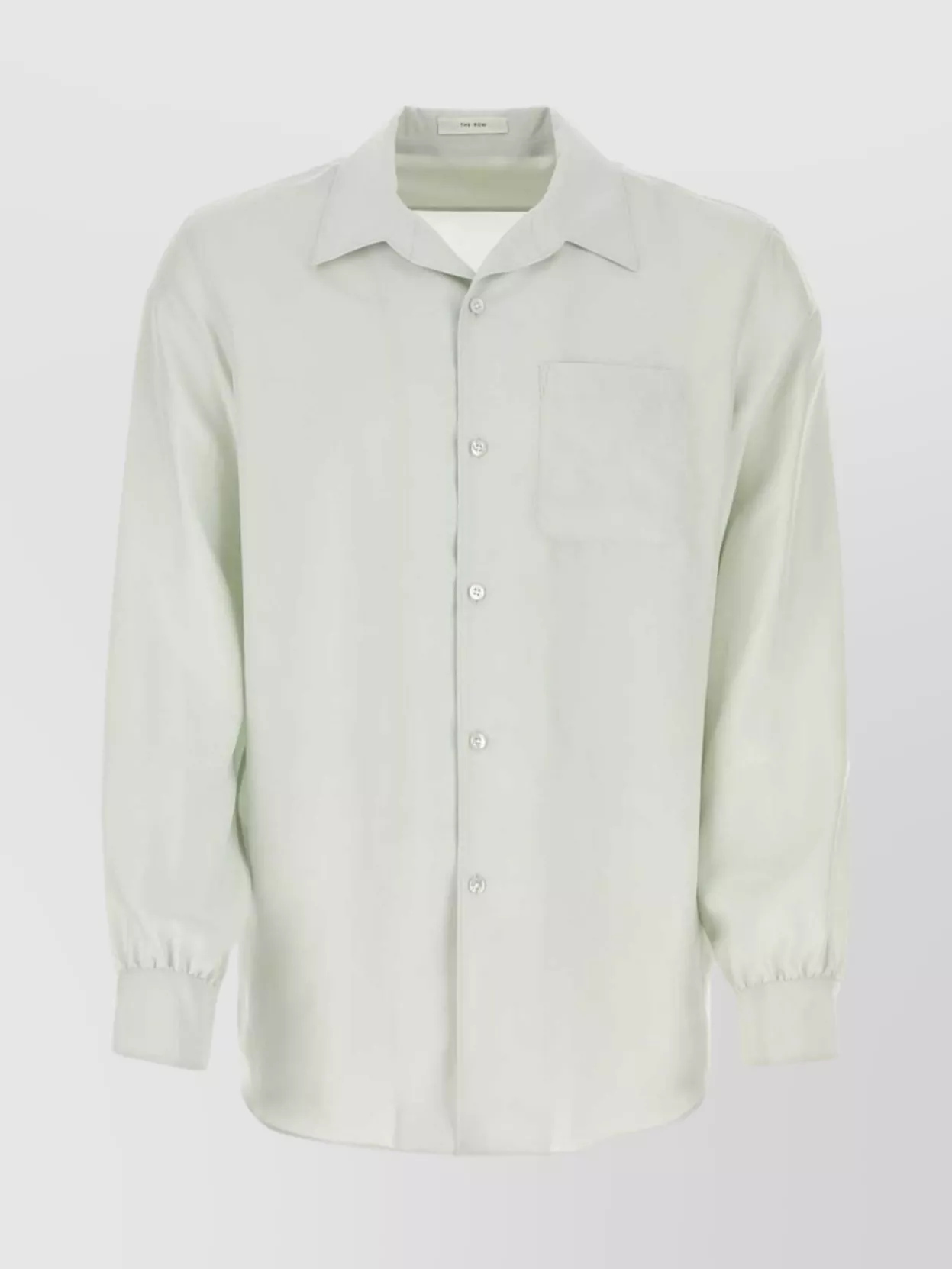 Shop The Row Silk Shirt With Cuffed Sleeves And Chest Pocket