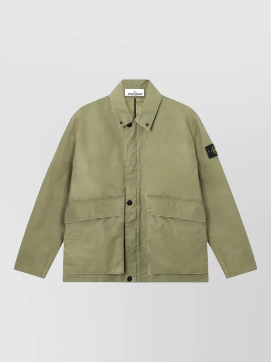 Stone Island waxed coach jacket