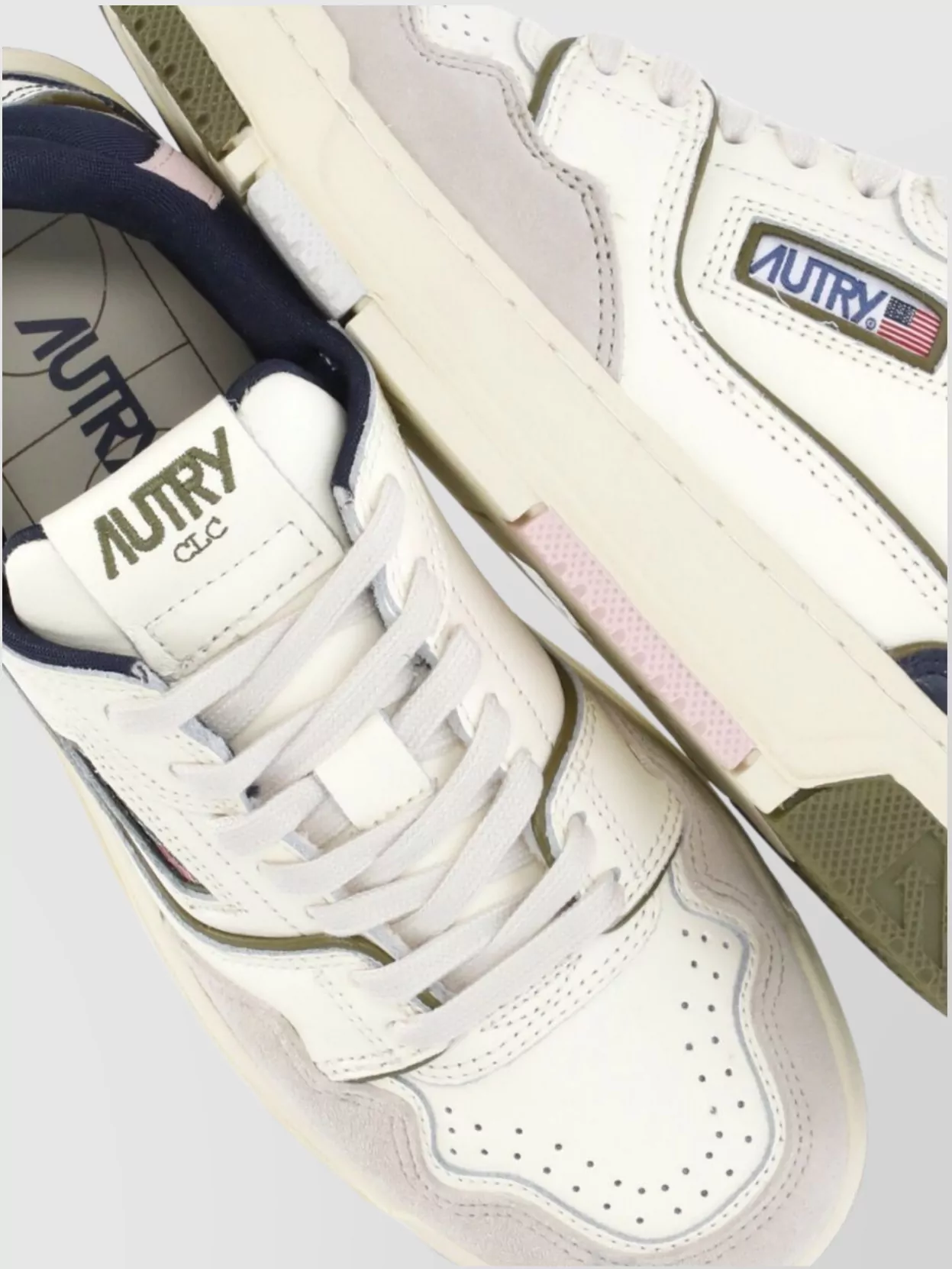 Autry Low Top Leather And Fabric Sneakers