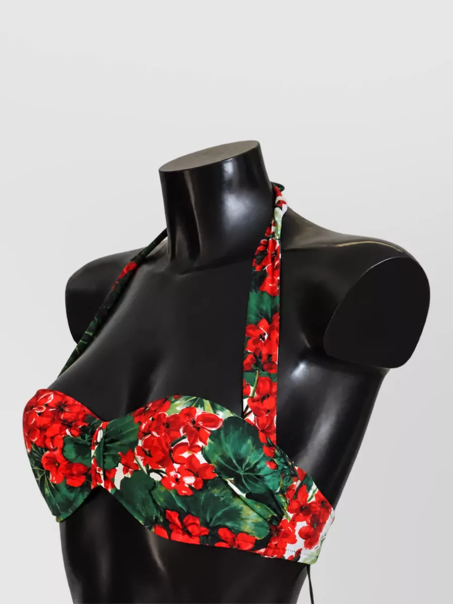 Dsquared2 Printed Halterneck Bikini Top