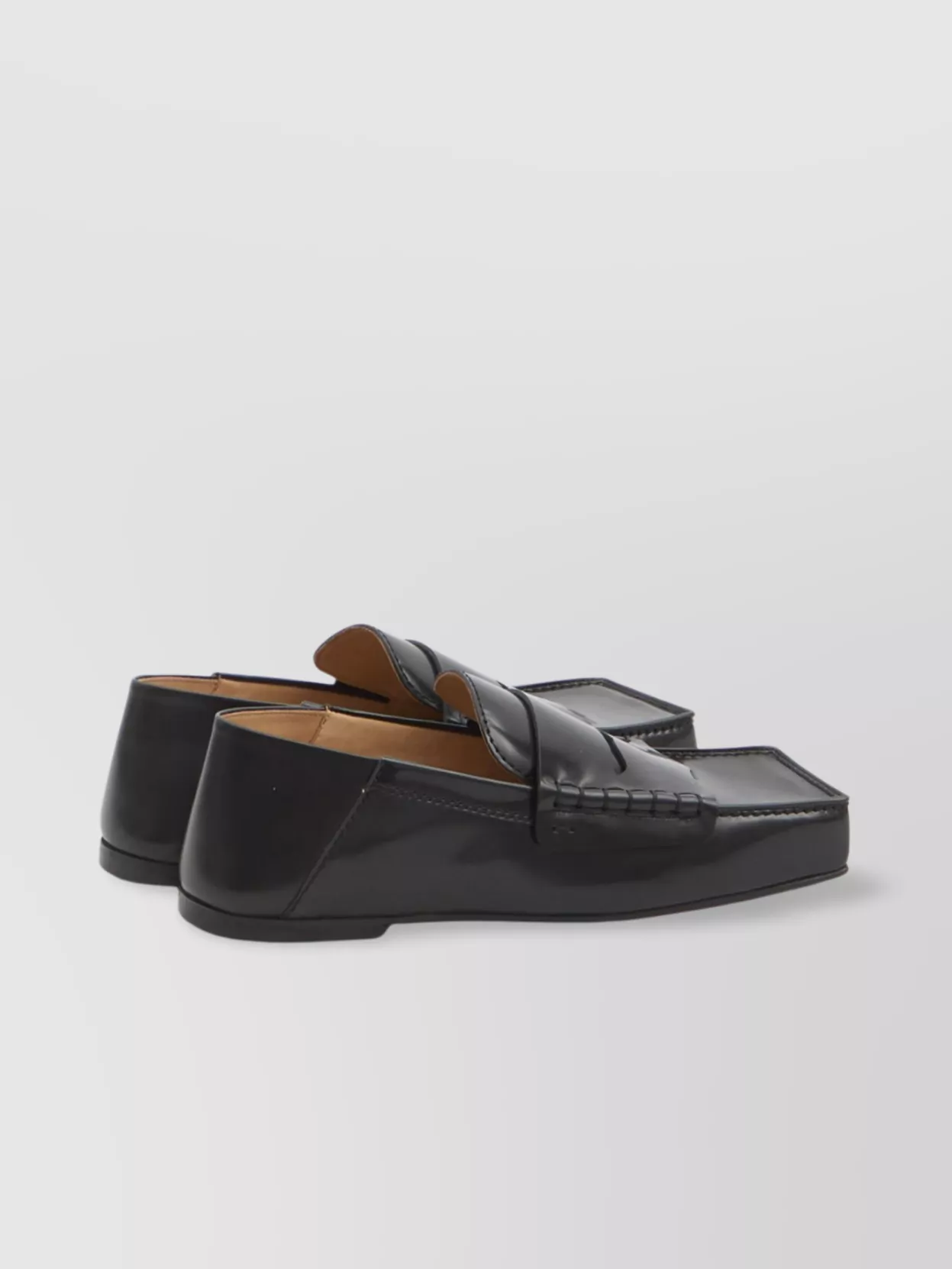 Jacquemus Square Toe Leather Loafers