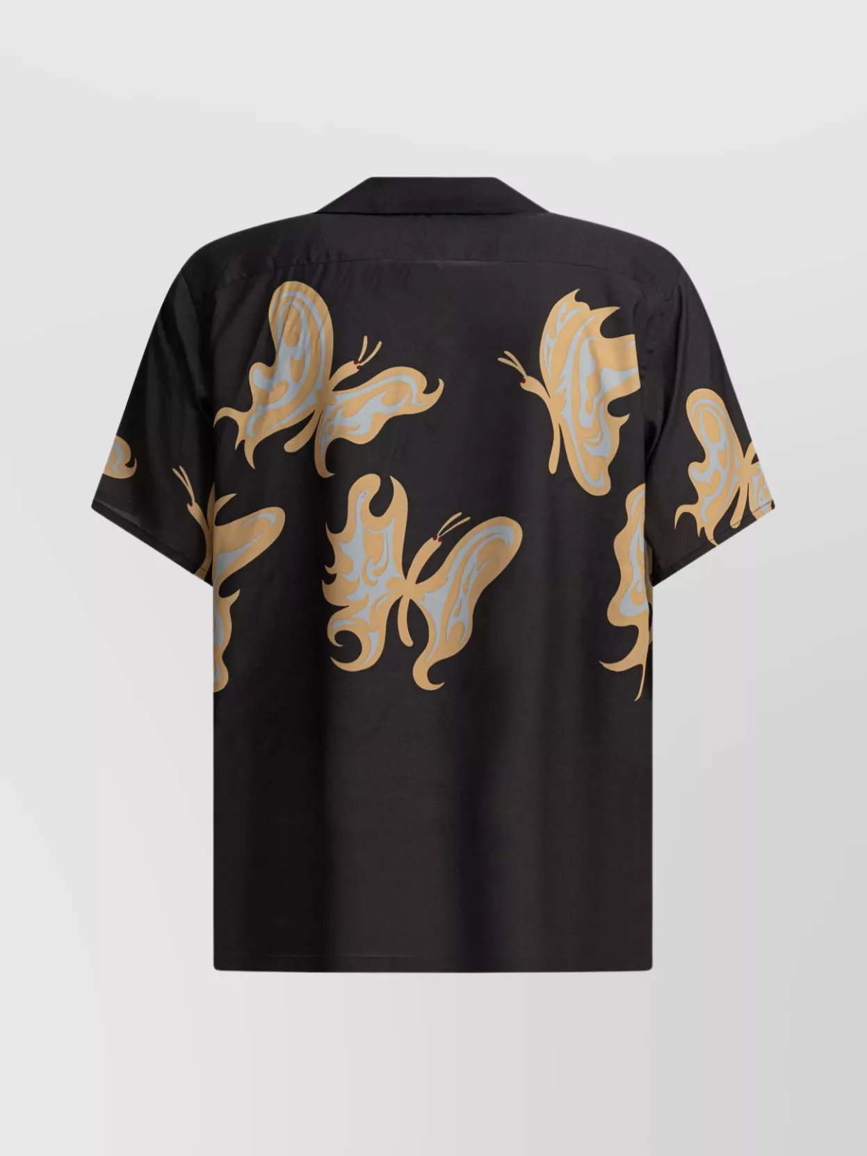 Shop Needles Butterfly Print Camp Collar Short Sleeves Shirt