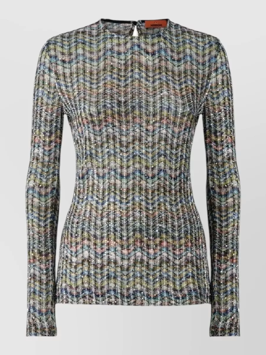 Missoni zigzag knit crewneck sweater
