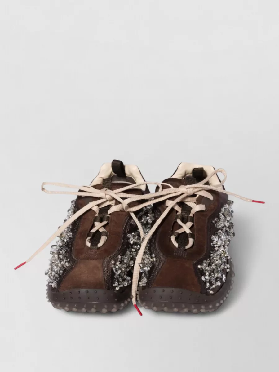 Miu Miu crystal-embellished low-top sneakers