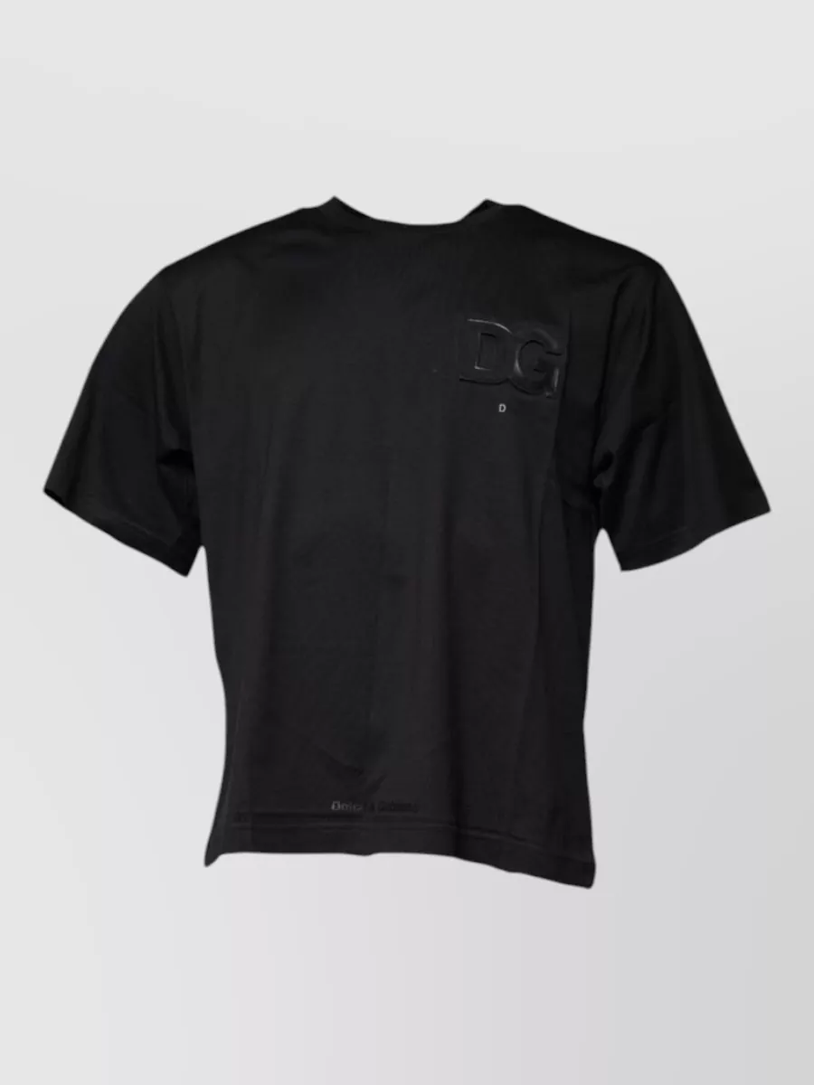 Dolce&Gabbana logo print cotton crew neck t-shirt