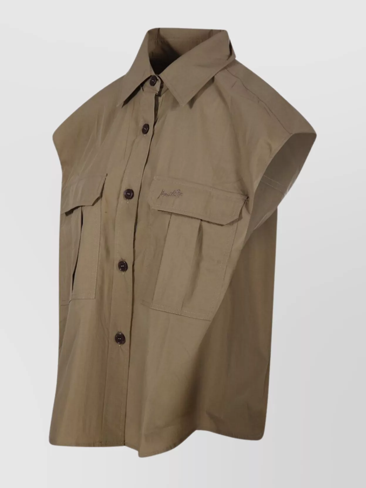 P.a.r.o.s.h Parosh Relaxed-fit Sleeveless Shirt With Front Pockets