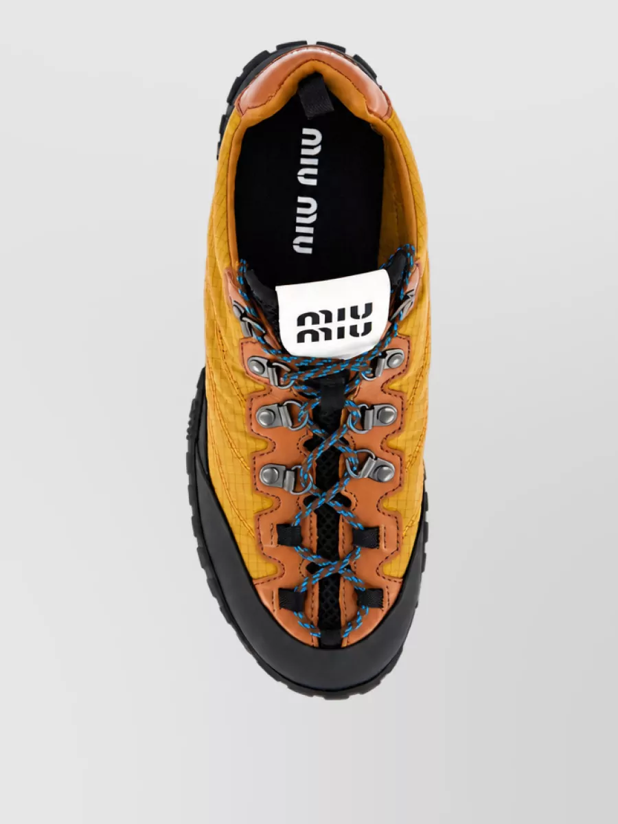 Miu Miu Low Top Lace Up Sneakers