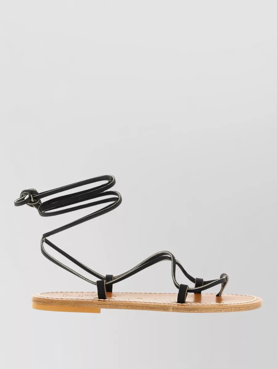 K. Jacques Leather Bikini Thong Sandals