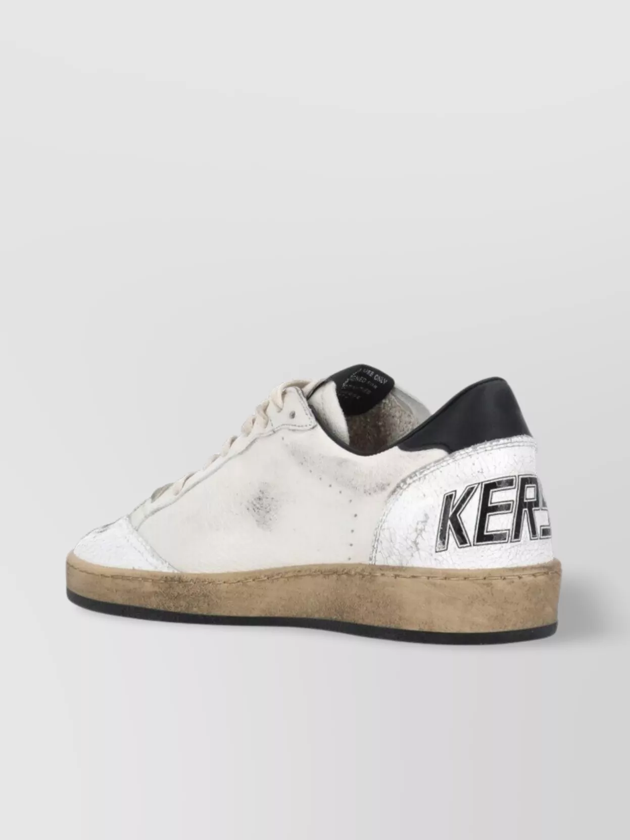 Golden Goose Low Top Leather Sneakers With Used Effect