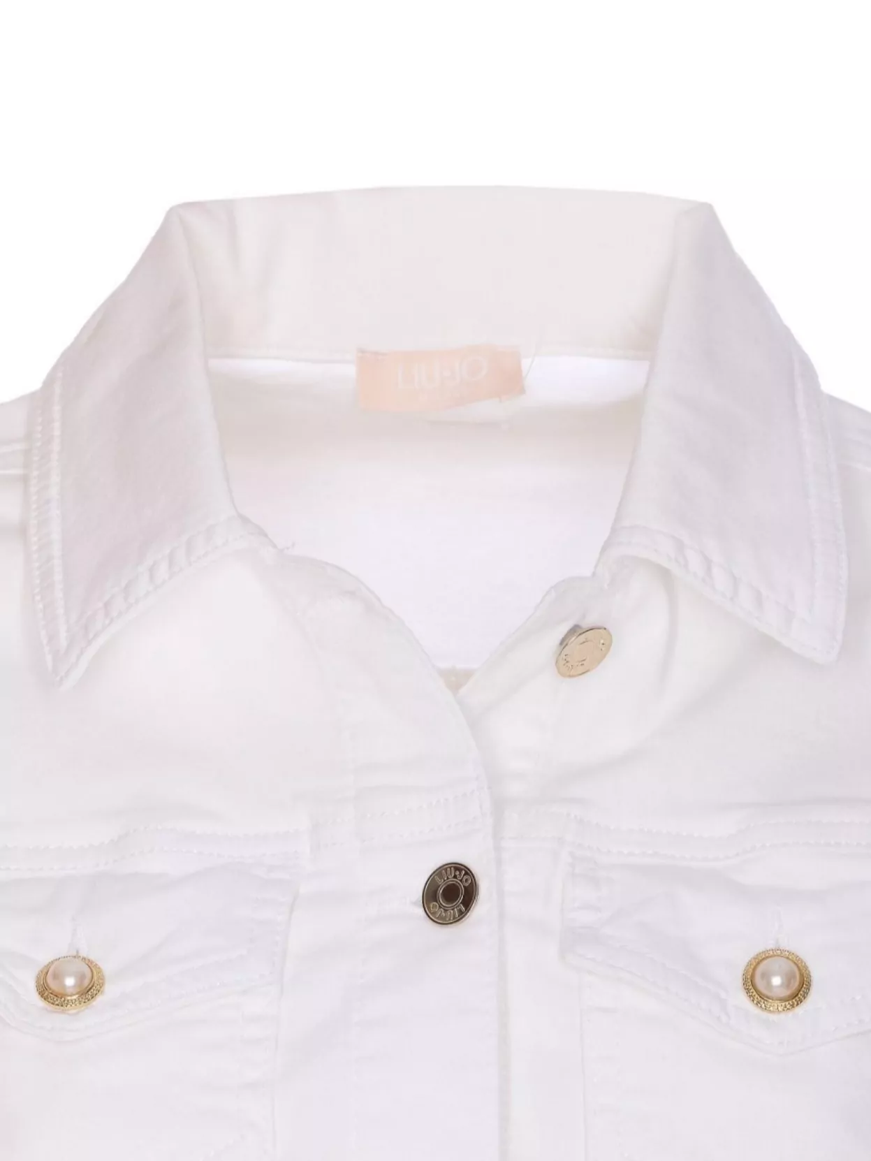Liu •jo Short Sleeve Cropped Collared Jacket
