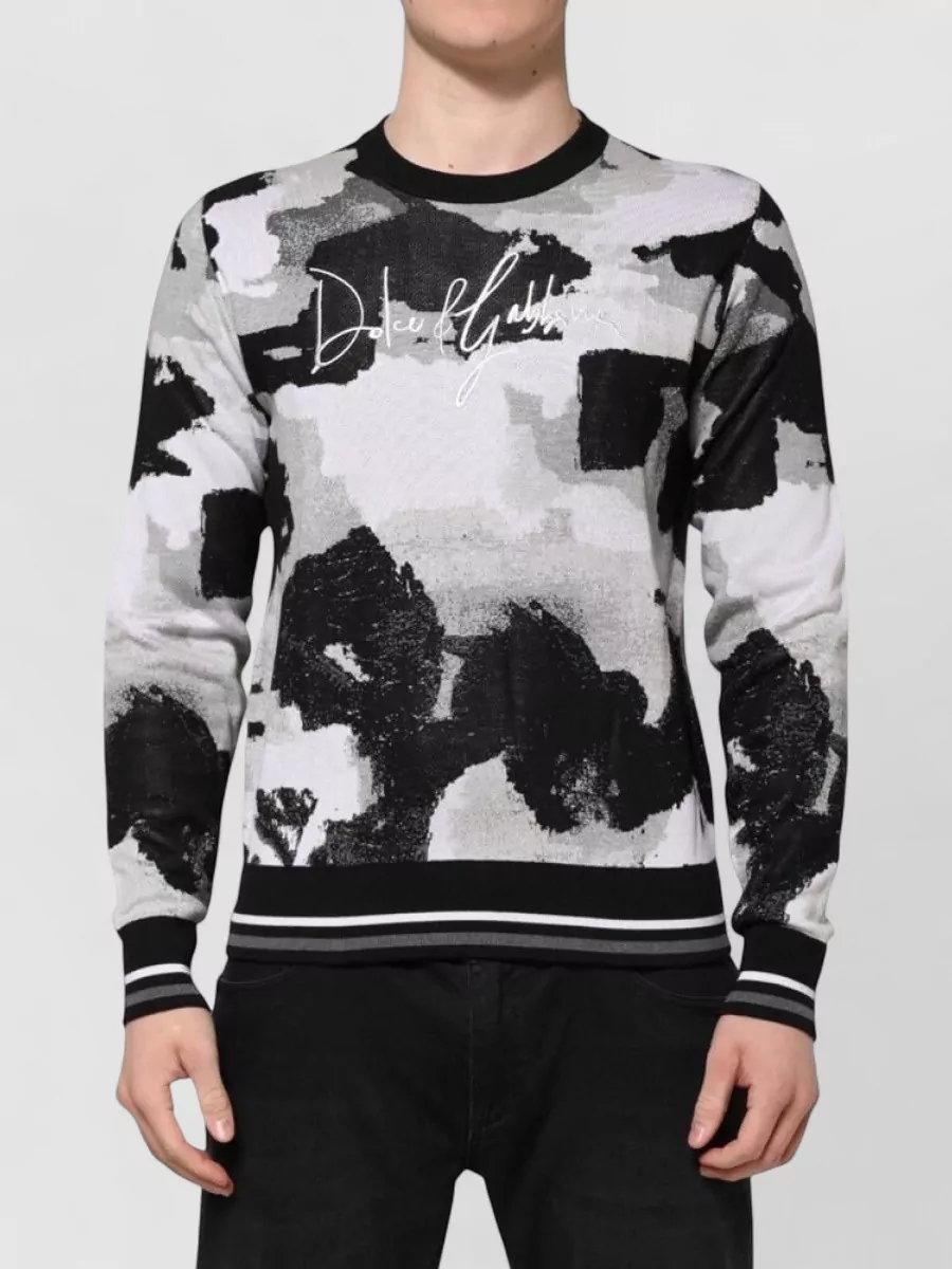 Dolce&Gabbana silk camouflage long-sleeve t-shirt