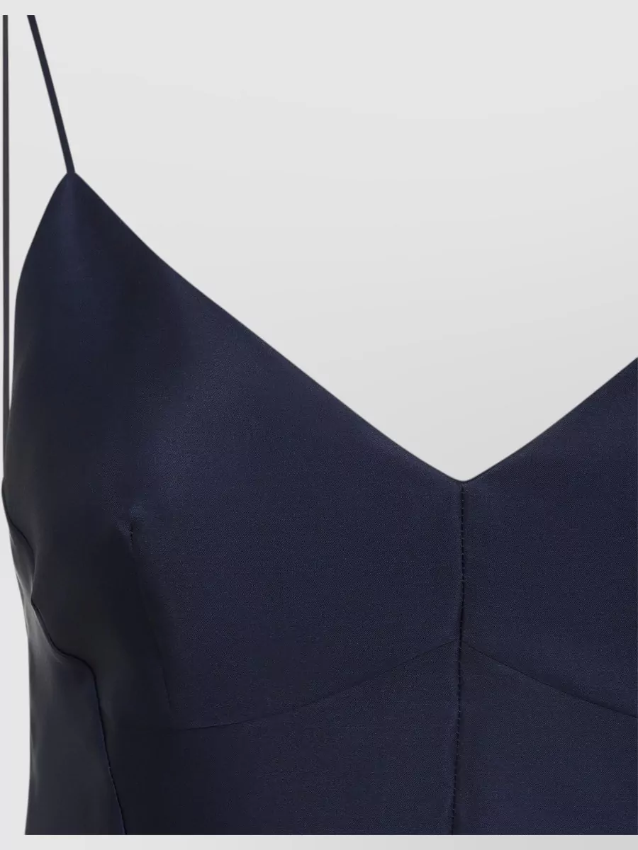 Alberta Ferretti Triple Organza Midi Dress Flared Skirt