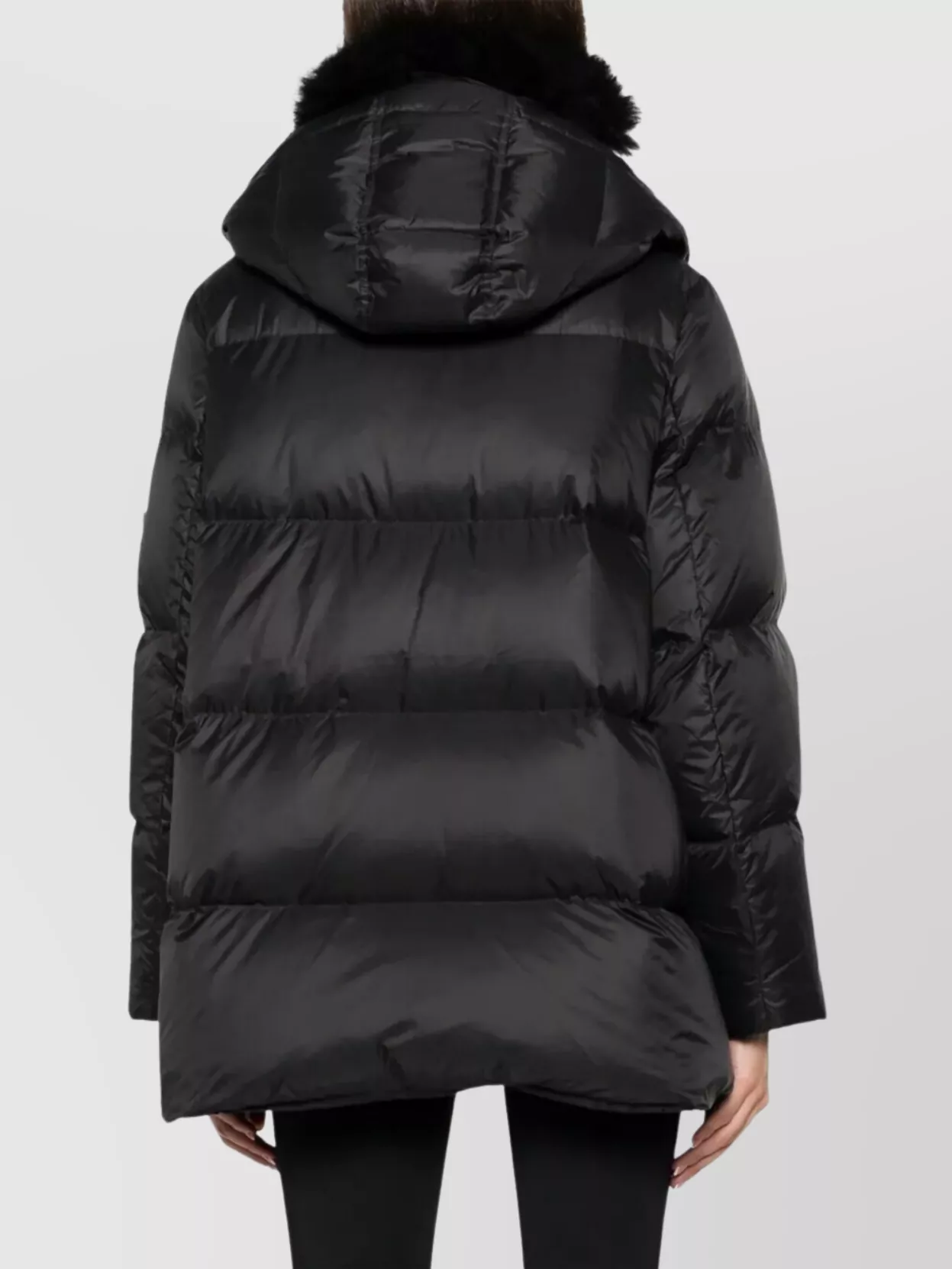 Yves Salomon Puffer Jacket With Fur Trim And Hood